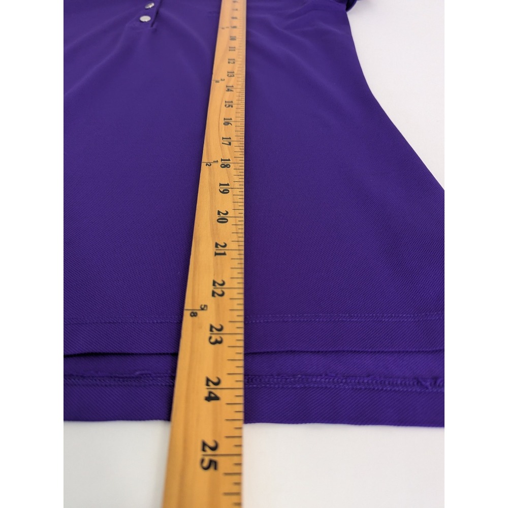 Lauren Ralph Lauren Polo Shirt Womens Medium Purple Good Pique Short Sleeve Logo - Picture 10 of 11